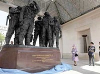 World War II veteran sheds tears at Bomber Command memorial unvileing