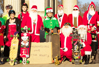 Deano the red-suited boarder leads the Santa invasion of London