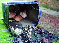 Lucky escape for family after bin fire