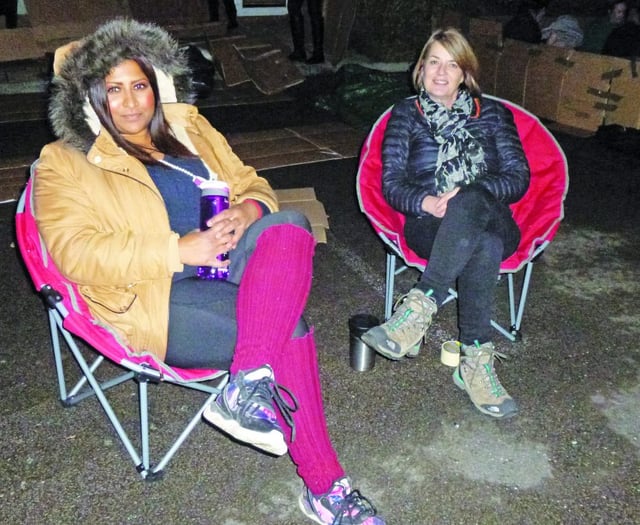 Nursery team "sleeps rough" for charities