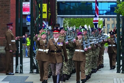 Jubilee Square welcomes Freedom of the Borough Parade