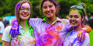 Pupils pelted with paint for charity in "Colour Run"