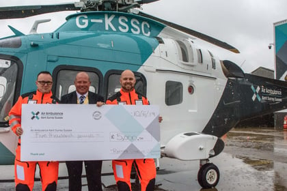 Rotary donation to show thanks to air ambulance