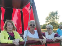 Care home residents take to the skies in surprise balloon flight