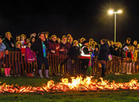 Firewalk for hospice at Chobham Rugby Club