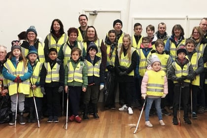 Knaphill scouts litter pick village clean