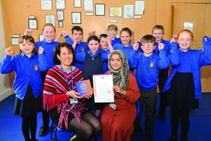St Mary's School celebrates Young Carers Angel Award