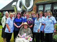 Carers help dressmaker Eileen celebrate her 100th birthday