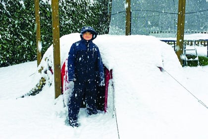 Young fundraiser thrilled by snowfall