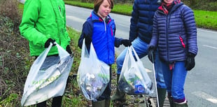 Scouts get to work on village clear-up