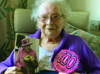 Happy 100th birthday jab for Pat