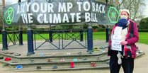 Climate activists stage protest in the park