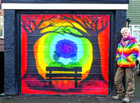 Uplifting signs of the times decorate Tracey’s garage