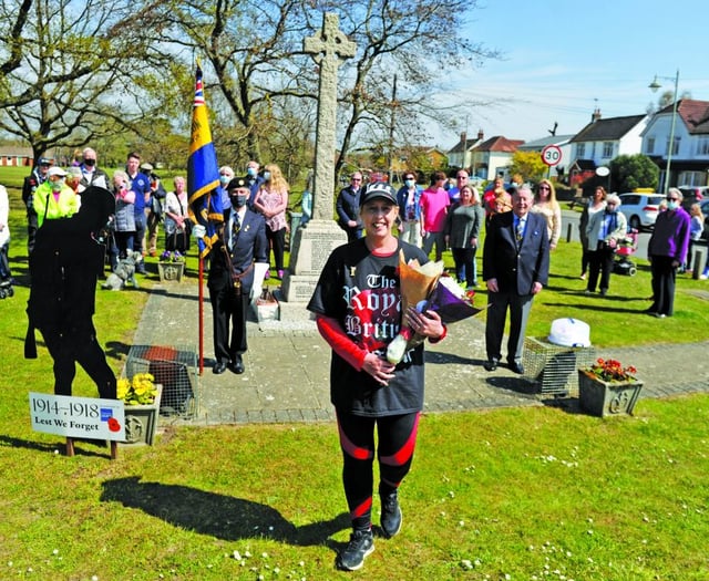 Cathy’s fundraising walk covers distance from the Cenotaph to Dunkirk