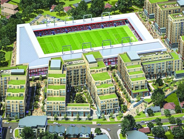 Stadium and flats plan now rests with inspector