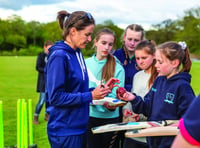 Girls get top coaching tips from former England star