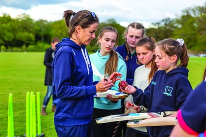 Girls get top coaching tips from former England star