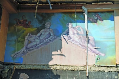 Old master-style murals uncovered in derelict pub