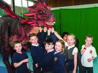 Dragon in school helps fire pupils’ imaginations