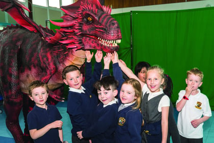 Dragon in school helps fire pupils’ imaginations
