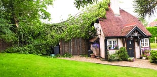 Lightning strike sees tree crash through bedroom ceiling