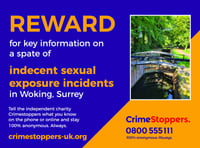 Reward offered after more incidents of indecent exposure