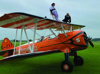 Louise loses weight to gain pounds through wing walk for hospice