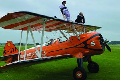 Louise loses weight to gain pounds through wing walk for hospice