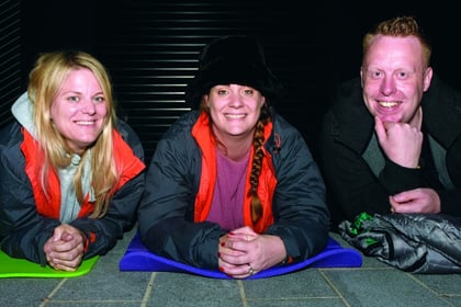 Charity workers spend night on the street to raise awareness of homelessness