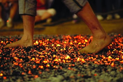 Hotfoot it to the firewalk for hospice
