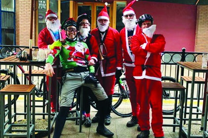 Santas cycle for hospice