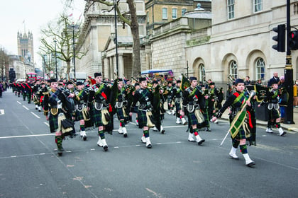 School’s pipes and drums in Whitehall parade