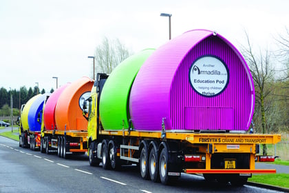 Colourful pods provide extra classroom