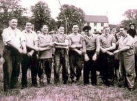 Bizarre tug of war through village pond