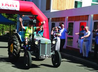 Rousing send-off for tractor’s 485-mile charity drive