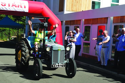 Rousing send-off for tractor’s 485-mile charity drive