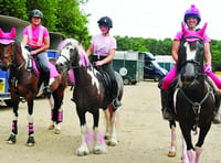 Pink is the colour for charity riders