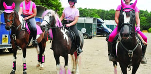 Pink is the colour for charity riders