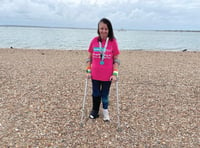 Runner takes on 5K challenge despite broken ankle