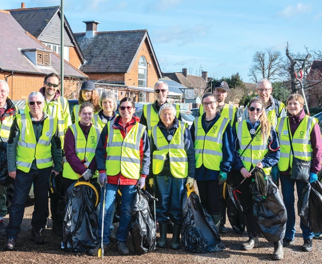 Village blitz marks a year of local group tackling litter