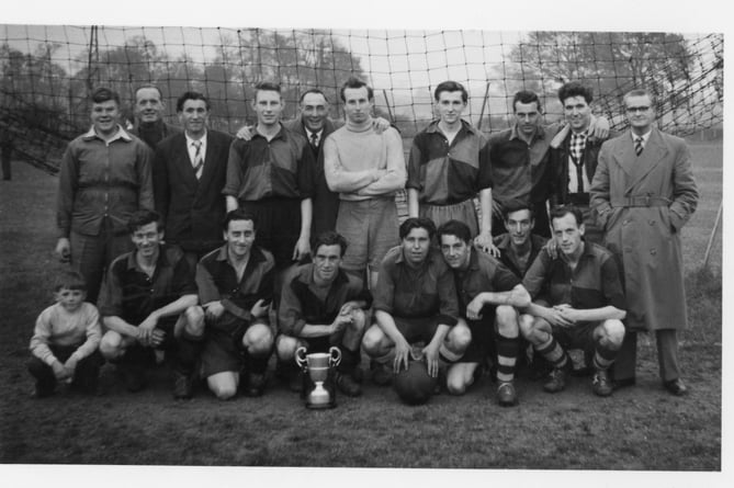 St John's 1956-57 season Woking Charity Cup 4th from right standing