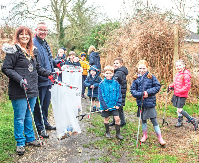 Pupils star in village’s annual blitz on litter