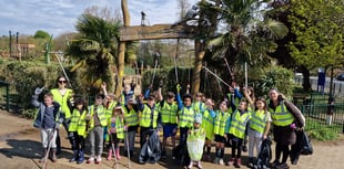 Primary school pupils go on an Earth Day litter blitz