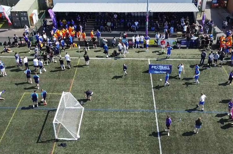 Football tournament in aid of Alton food bank, Alton FC, June 2023.