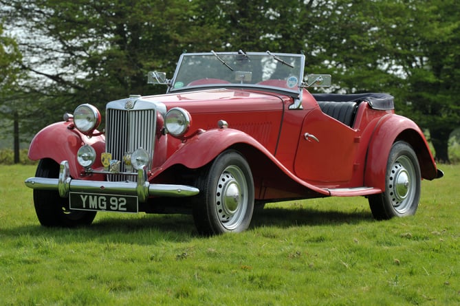 A 1953 MG TD Midget, expected to sell for £15,000 to £25,000 when it is auctioned by Ewbank’s