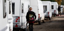 Dozens of Traveller caravans in Woking