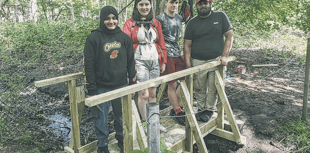 Maverick Explorer Scouts ‘give back’ to copse by building bridge