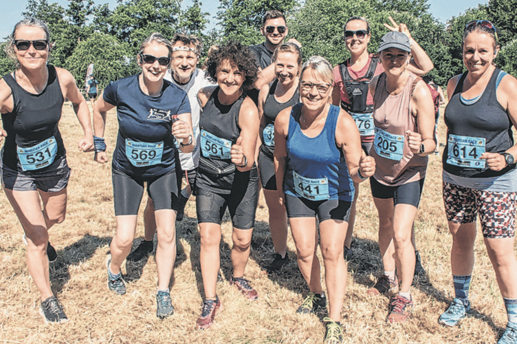 A group of runners are raring to go