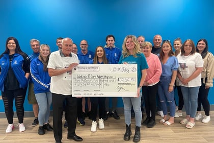 £5k presented to hospice after fundraiser at Sheerwater FC