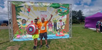 Blind Lee smashes charity target in his first triathlon